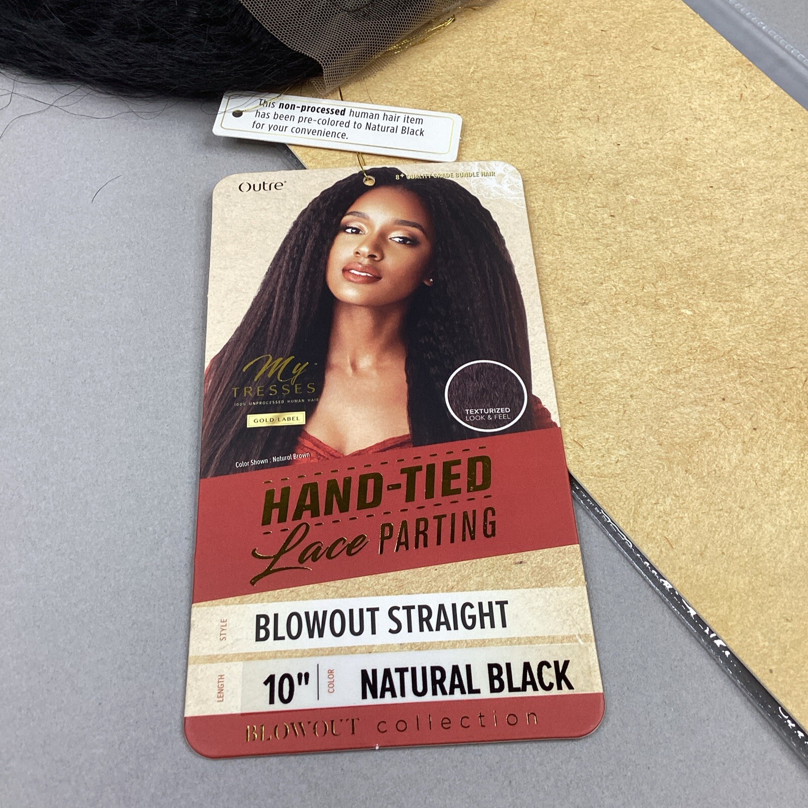 10” Blowout Straight Natural Black Lace Parting Closure Unprocessed 100% Human