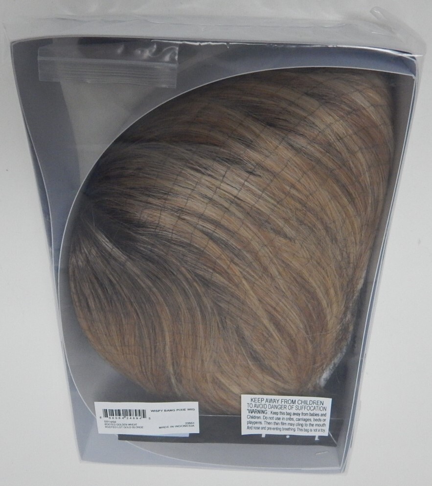 HairUWear Hairdo Wispy Bang Pixie Wig Golden Wheat Rooted Lt Gold Blonde SS14/88
