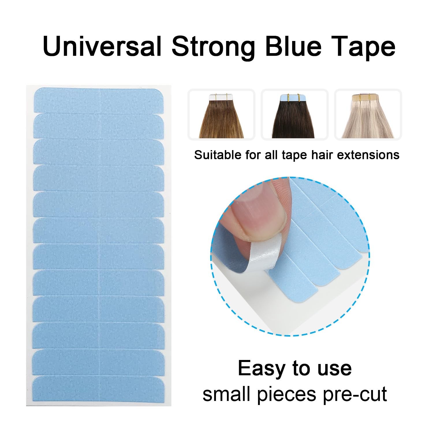 180 Pieces Hair Extension Tape Tabs Double Sided Extension Tapes for 4cm x0.8…
