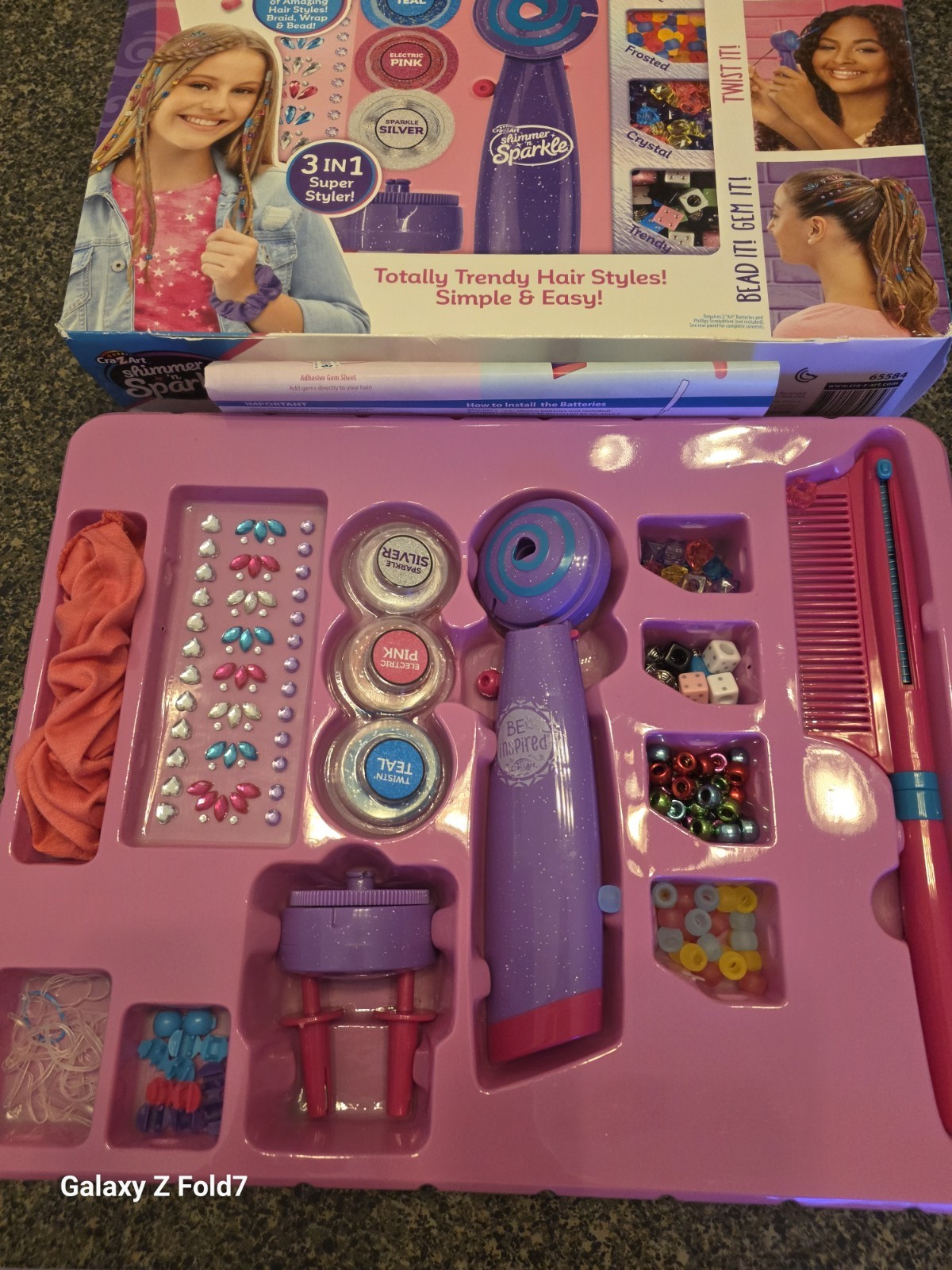Shimmer n Sparkle Braid Bead Twist Deluxe Hair Designer for Kids 3 in 1 Styler