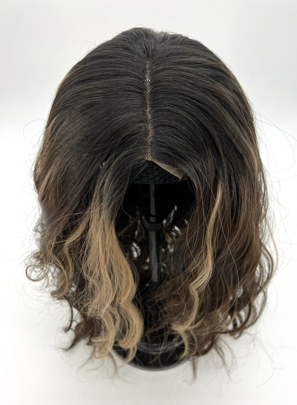 Dark Brown Mixed Blonde Long Wavy 18in Women Premium Hair Wig