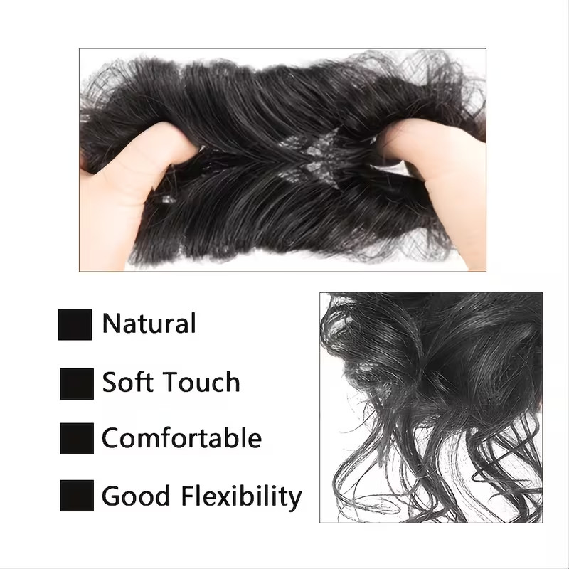 Wavy Curly Messy Bun Hair Piece Scrunchies Fluffy Donut Thick Updo Elegant USA