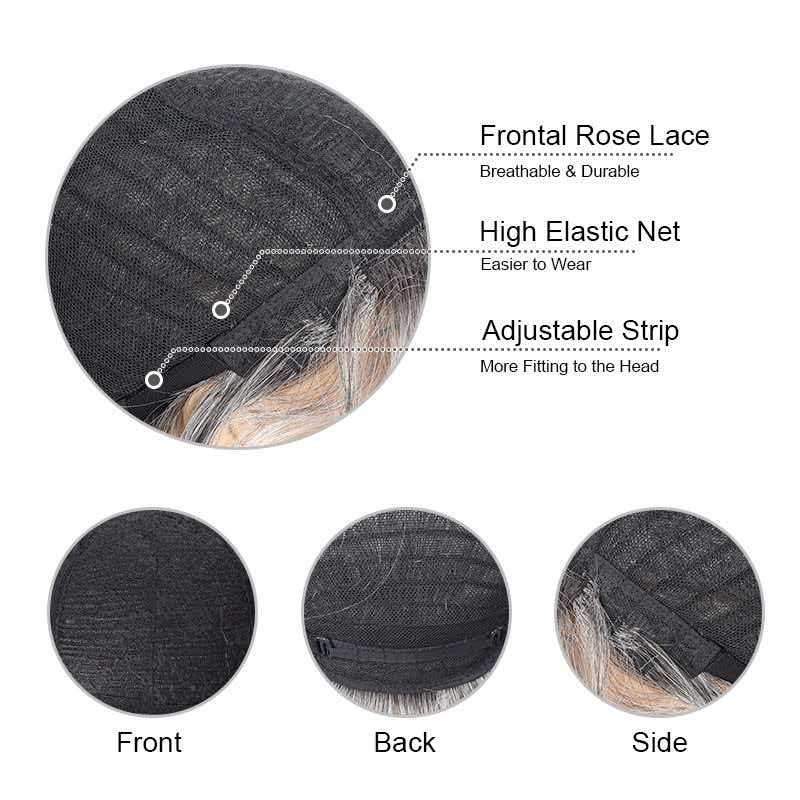 Men’s 6in Short Silver Gray Wig Full Heat Resistant Synthetic Cosplay Party