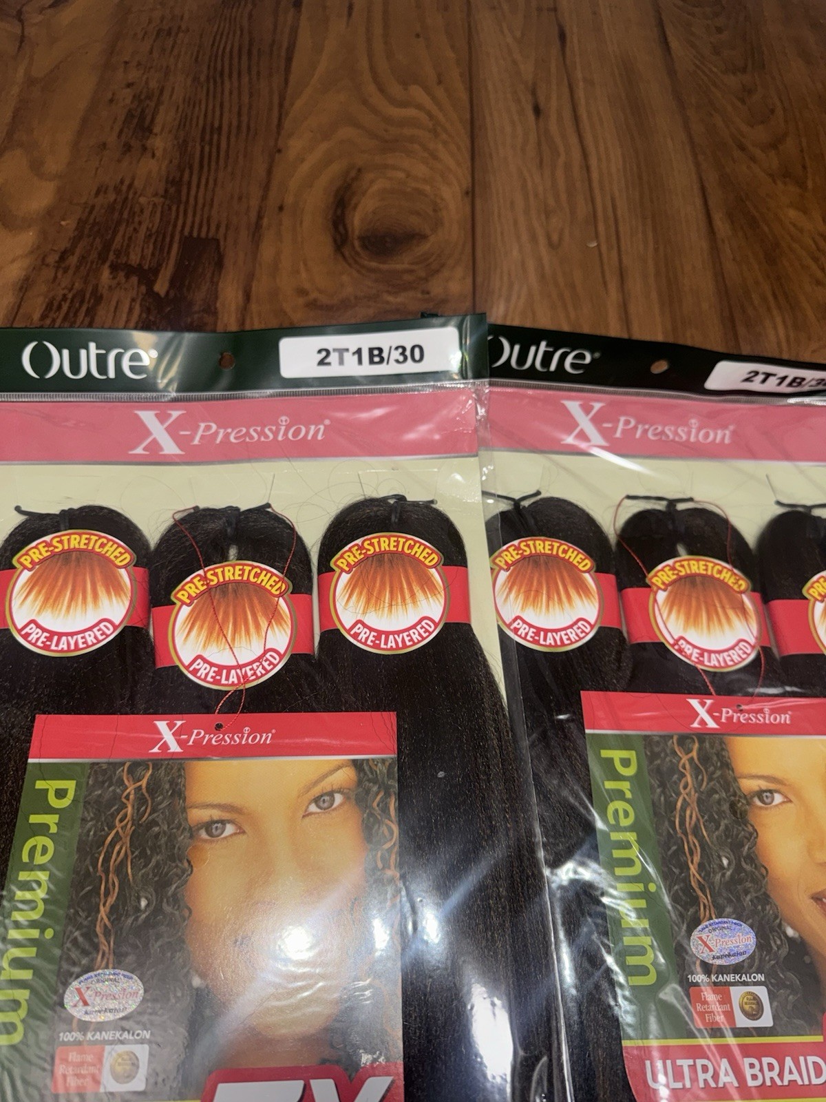 Outre X-Pression Ultra Braid Pre-Stretched Synthetic Hair Extensions 52in 2T1B/…