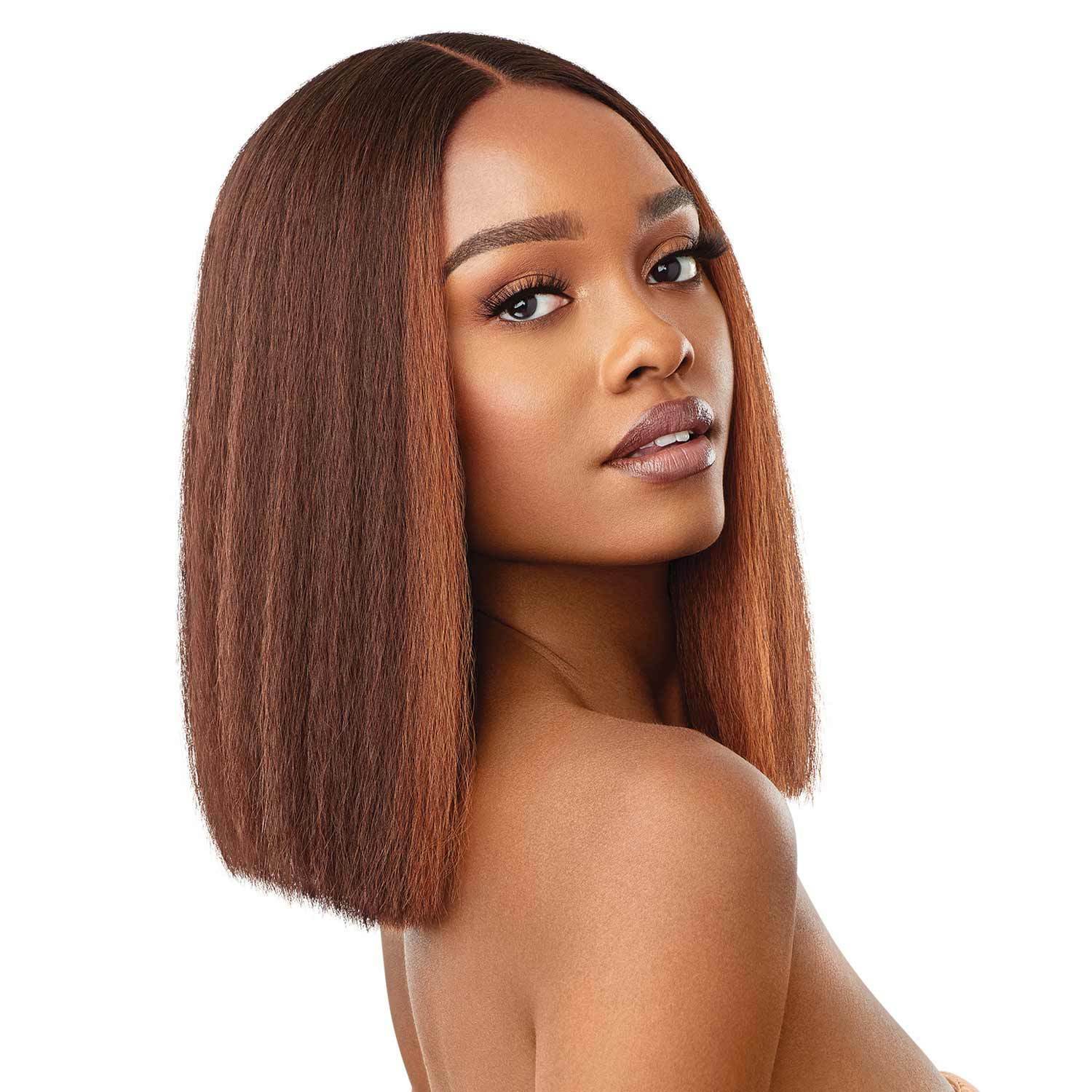OUTRE SYNTHETIC PRE-PLUCKED HD TRANSPARENT LACE FRONT WIG- ANNIE BOB 12″