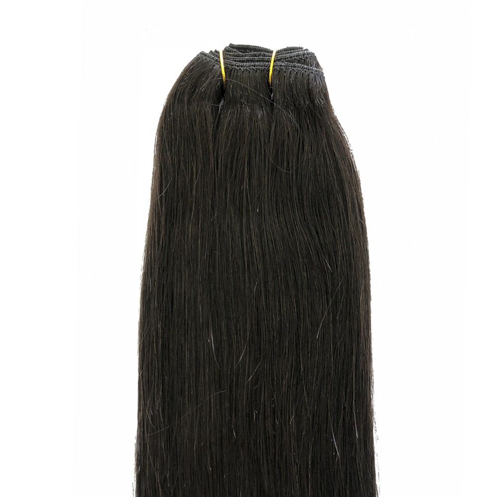 100%Human Hair Weft Hair Extensions Double Weft Machine Stitching Remy Real Hair