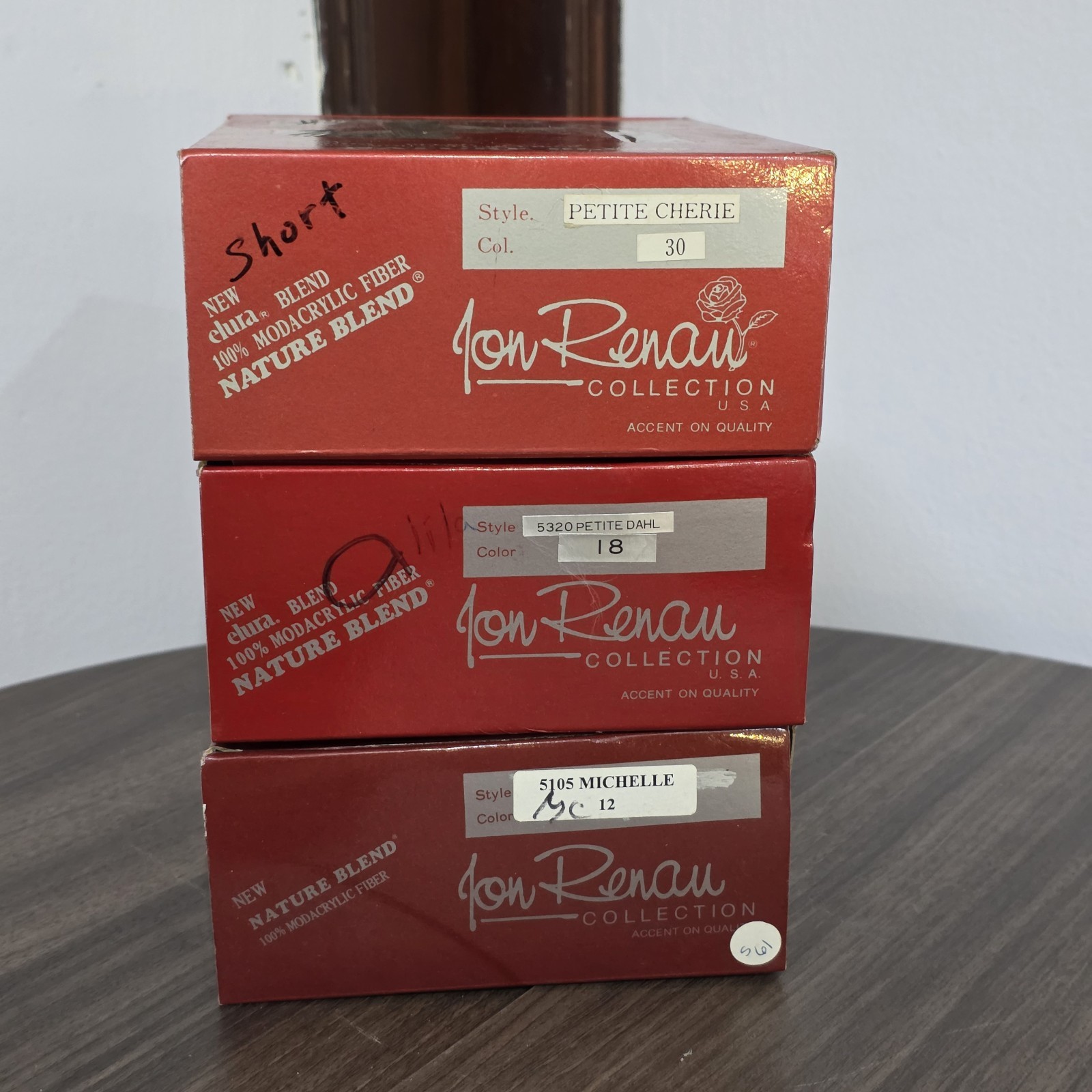 Lot of 15 Vintage Jon Renau Synthetic Wigs – Various Styles and Colors