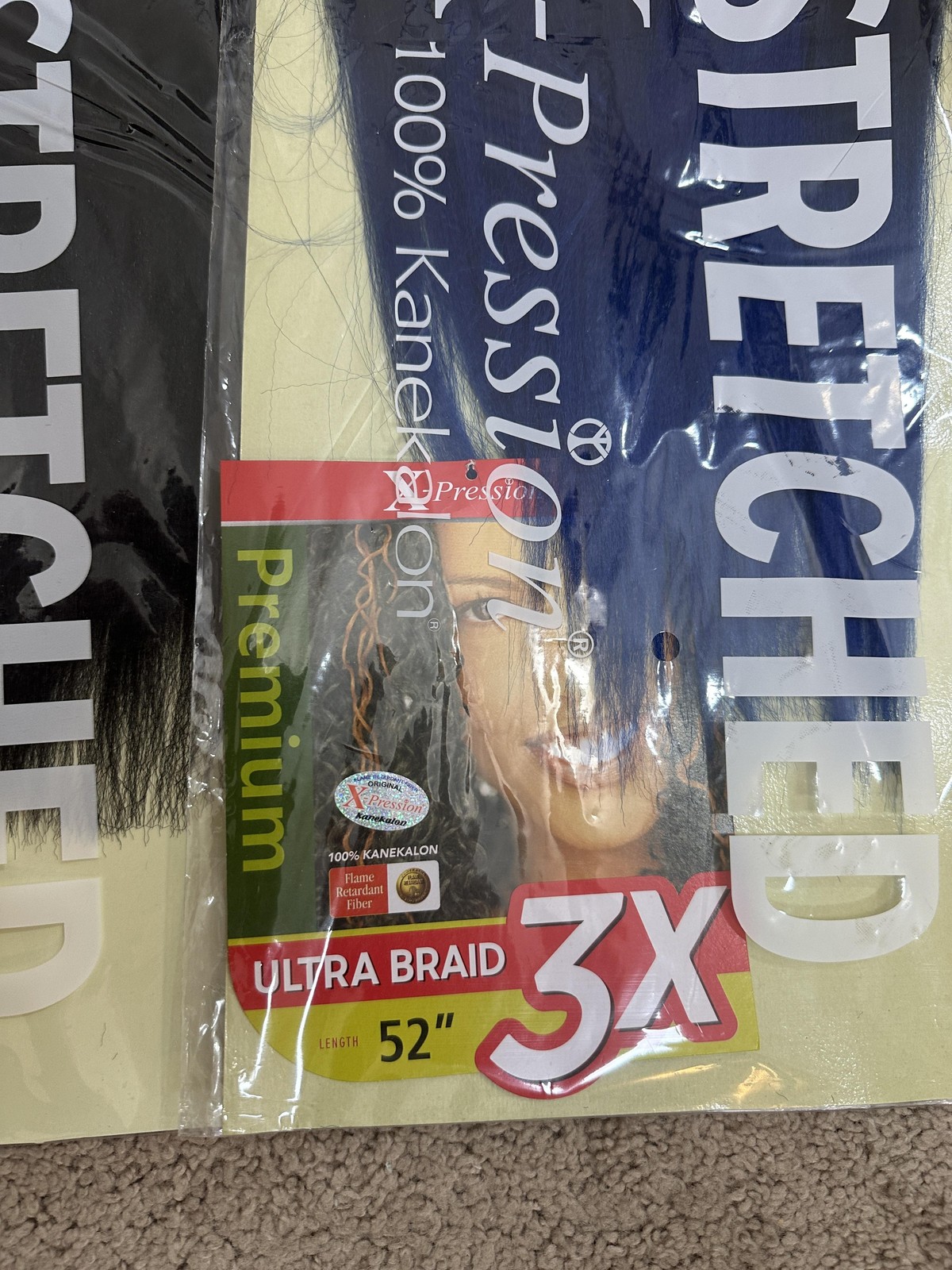 Outre X-Pression 3X Pre-Stretched 52 Braid Extensions 4 Pack Black Blue Purple