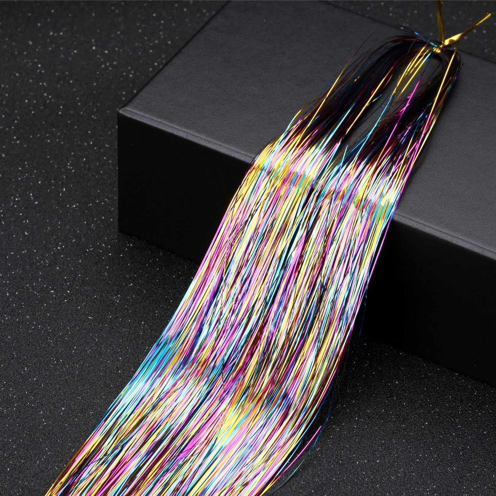 Hair tinsel 450 Strands Holographic Sparkle Extensions Glitter Women Dazzles