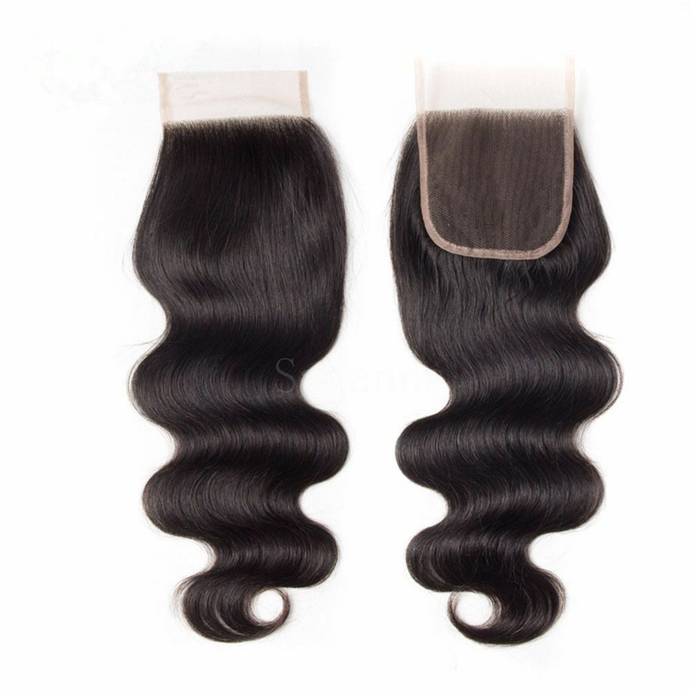 8A Brazilian Body Wave 4″x4″Lace Closure Unprocessed Virgin Human Hair Extension