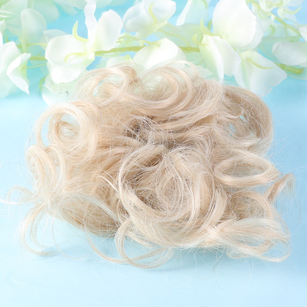 Hair Extension Bun in Golden Color Easy to Wear for Party and Gathering