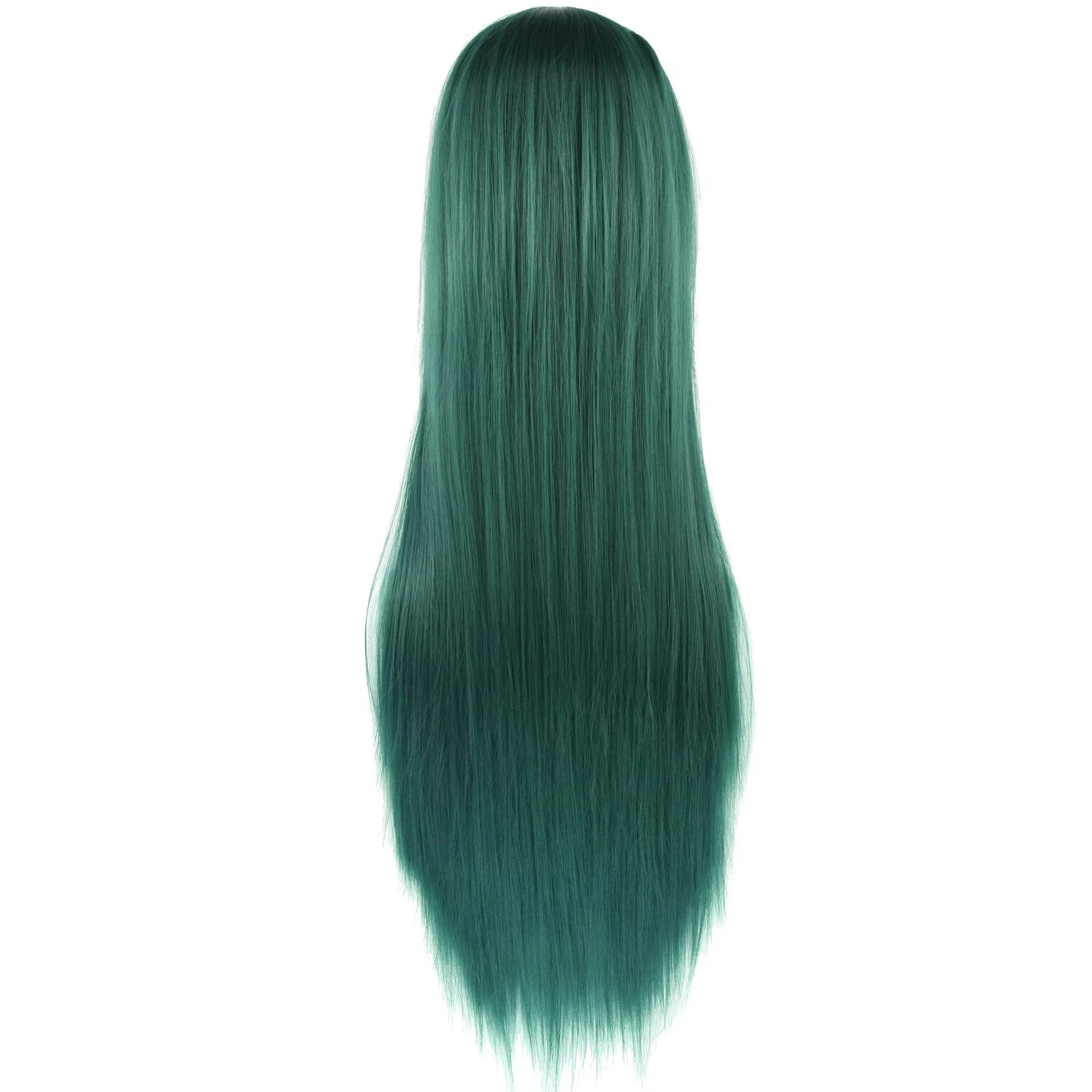 80cm Long Straight Natural Hair Cosplay Wigs with Bangs Colorful Halloween Co…