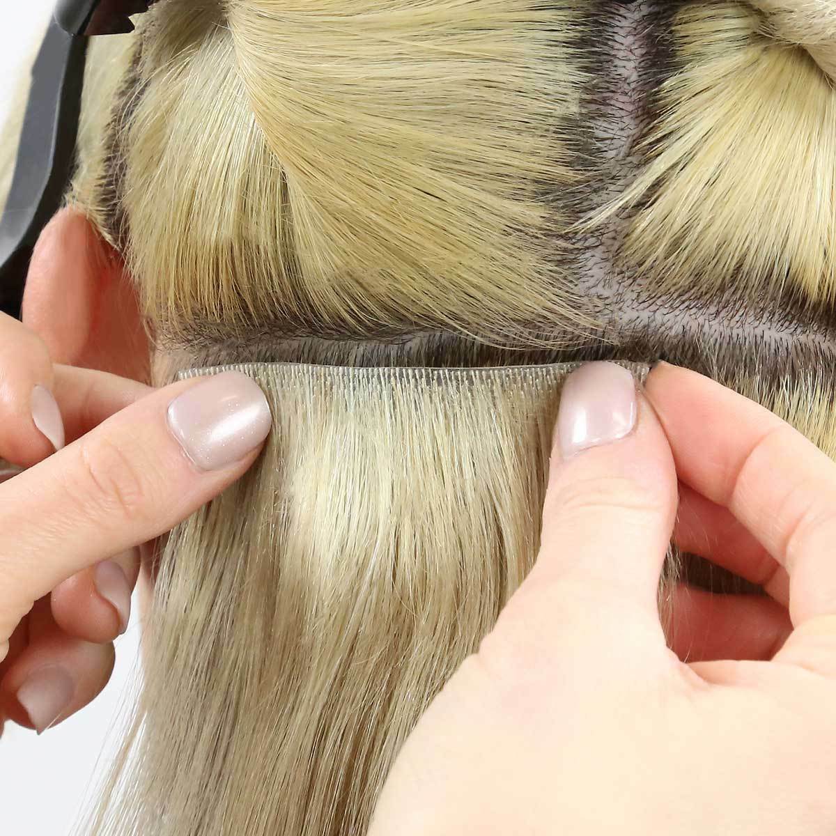 Double Weft Sew in Hair Extensions Real Remy Human Hair Weft For Full Head 100gr
