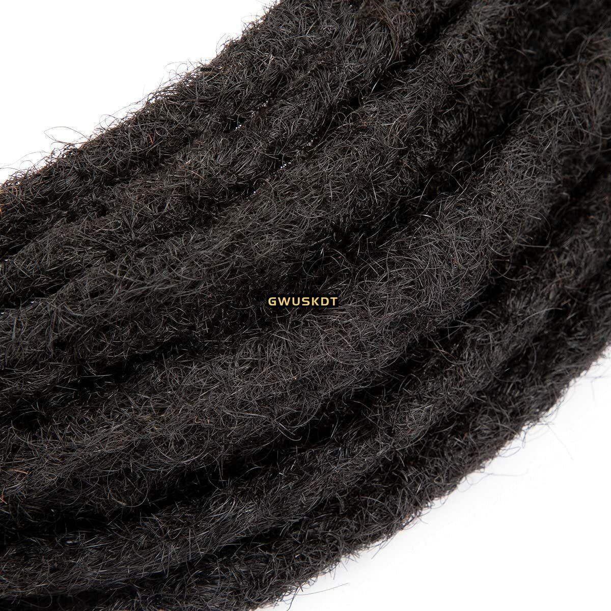 Dreadlocks 0.2 0.4 0.6 0.8cm black Real Human Hair Clip in Dreadlocks Extensions