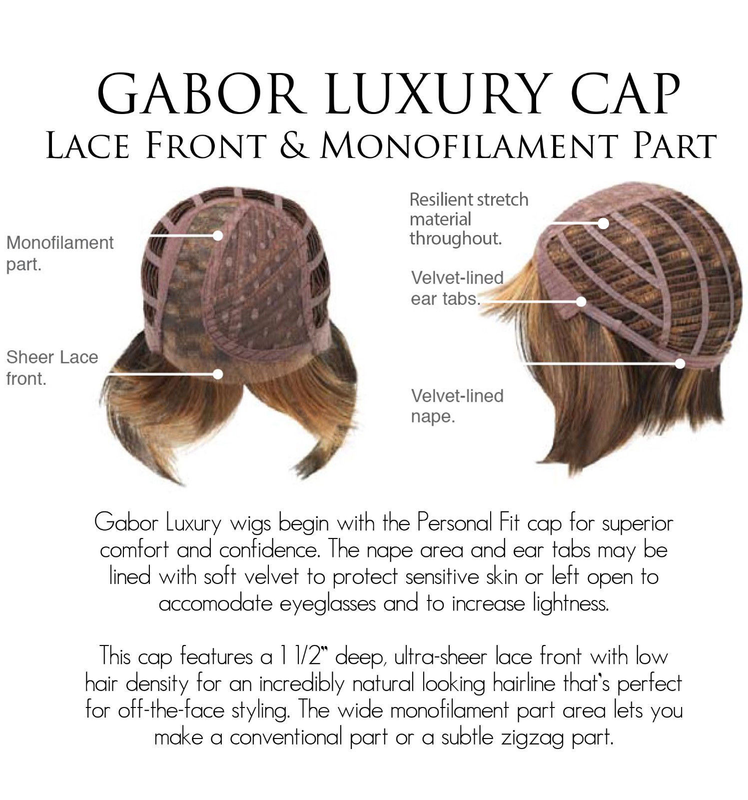 PREMIUM Wig by GABOR, *ALL COLORS!* Best Seller! Lace Front, Mono Part, NEW!