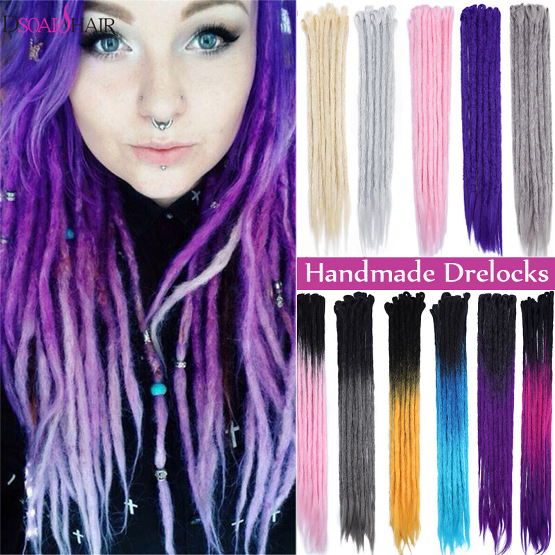 Multi-Color Synthetic Soft Dread Locks Crochet Braid Braiding Hair Extensions US