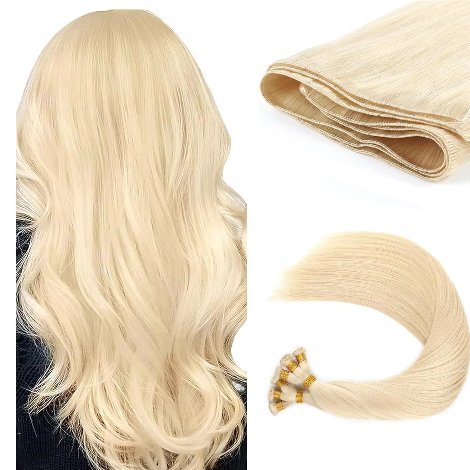 Genius Weft Hair Extensions Remy Russian Human Hair Invisible Natural Looks 100G