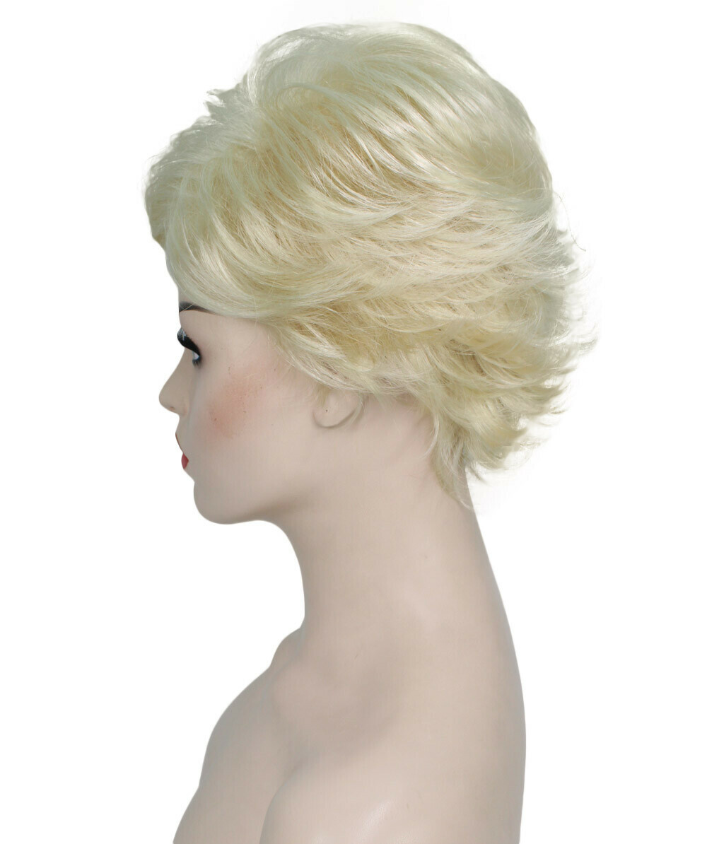 Dorothy – Straight Kanekalon Synthetic Fiber Full Wig, 2-4.5 in, Platinum Blonde