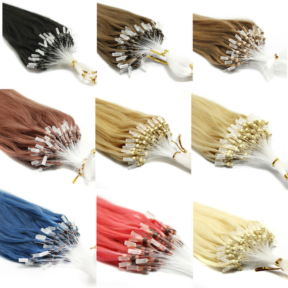 Micro Ring Loop Hair Extensions Real Human Hair Micro Beads Link Thick Remy Hair