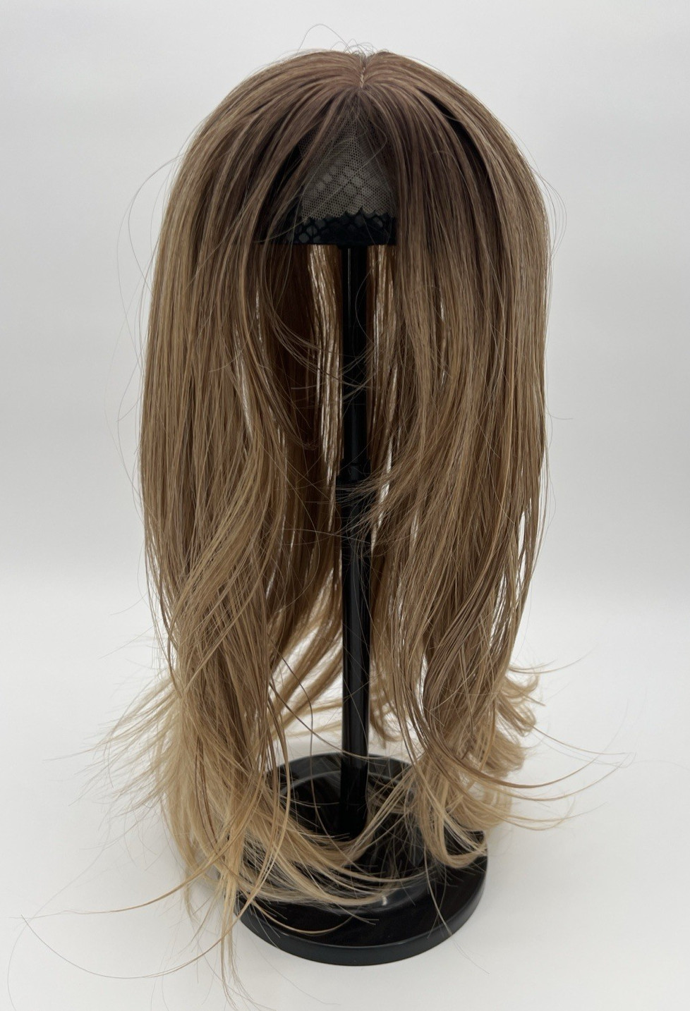 Ombre Brown Blonde Long Straight 18in Women Premium Hair Topper