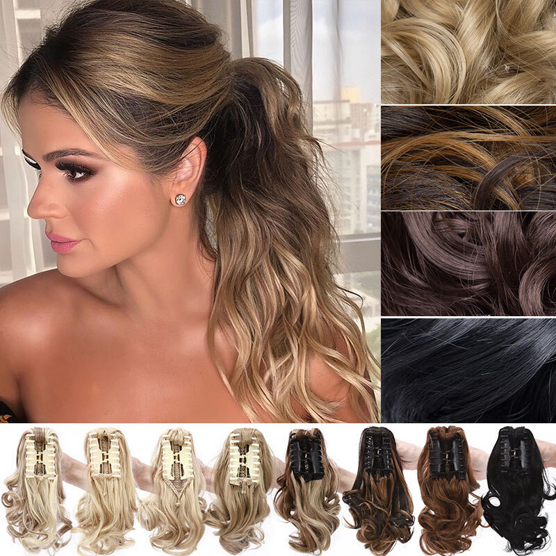 CLEARANCE Claw Clip Short Claw Ponytail Clip In Hair Extensions False Pony Tail
