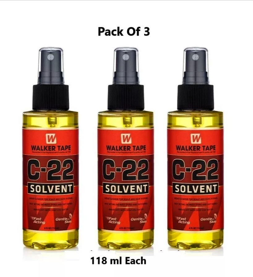 3 X Walker Tape C-22 Citrus Solvent, Glue Tape Remover Lace Wig Hair System 4oz