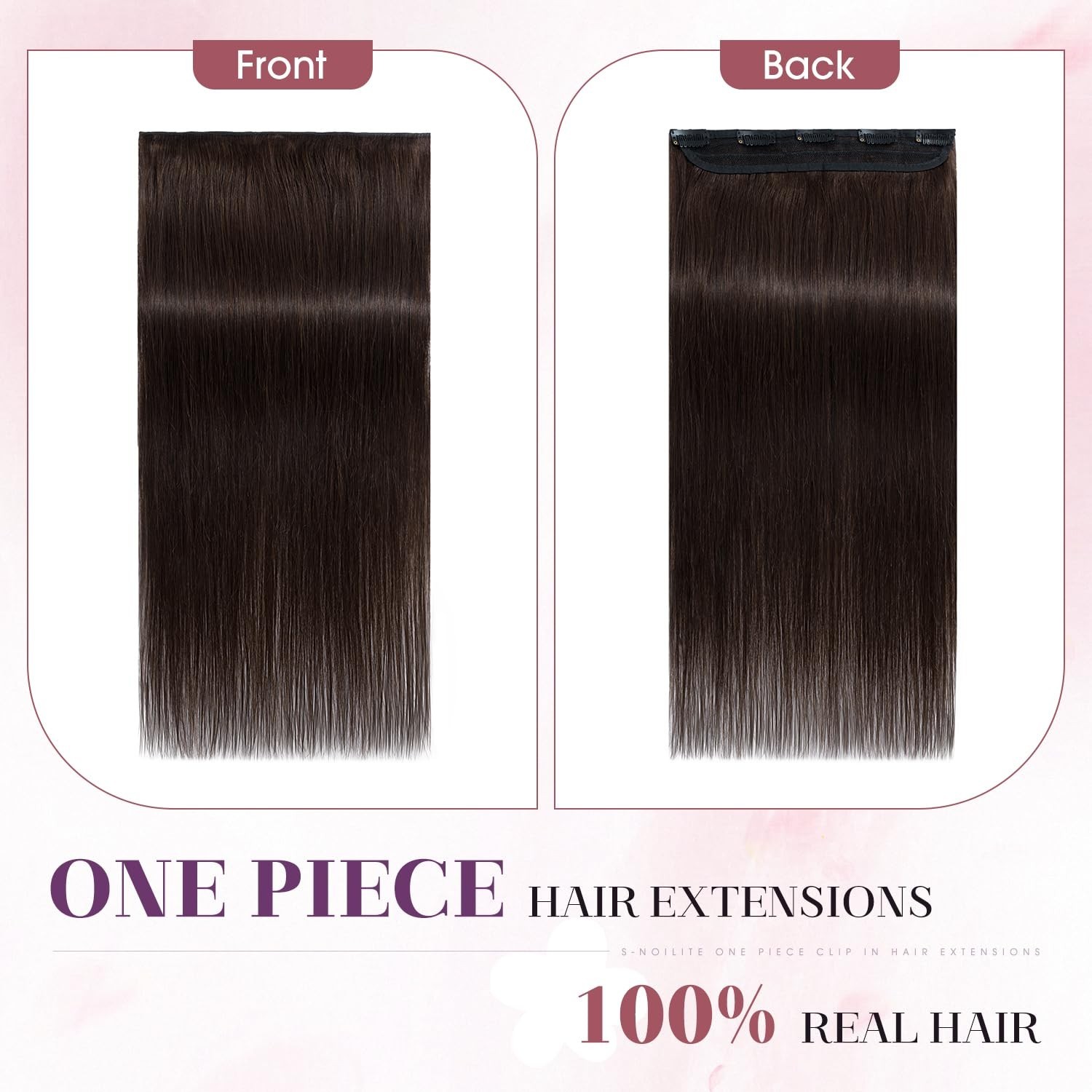 12 Inch Clip-In Human Hair Extensions – 5 Clips, 40g Volume, Dark Brown, Remy Qu