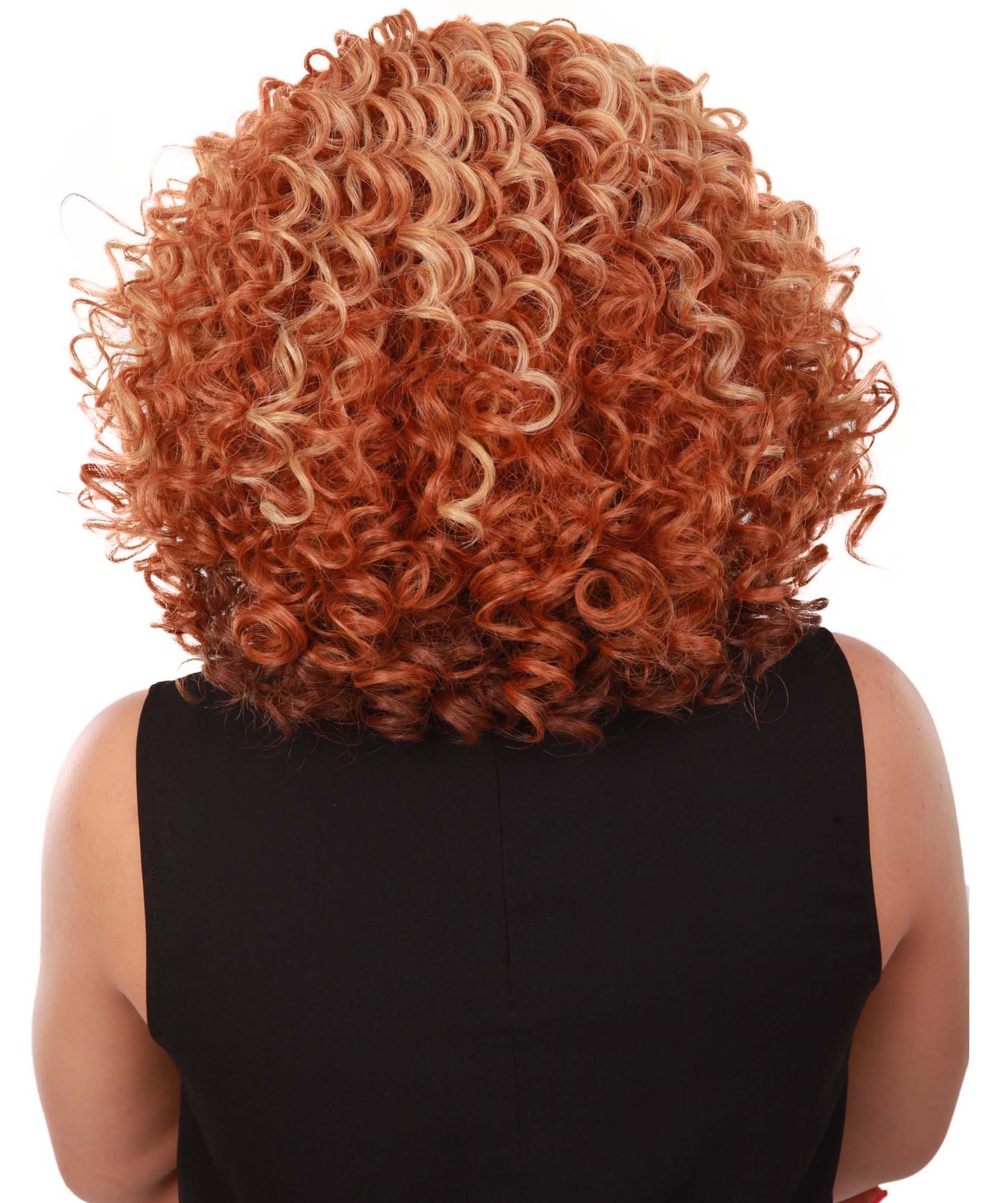 LUXLUXE Idia Curly 13 Inch Long 4X4 Hand-Tied Lace Front Wig, Strawberry Blonde