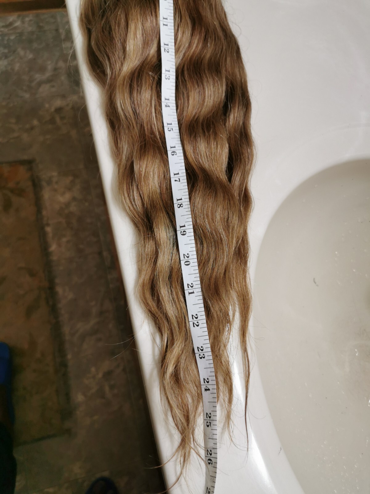 24” High Quality Hightlight Blonde Brown Human Hair 6X13 Front Lace Wig