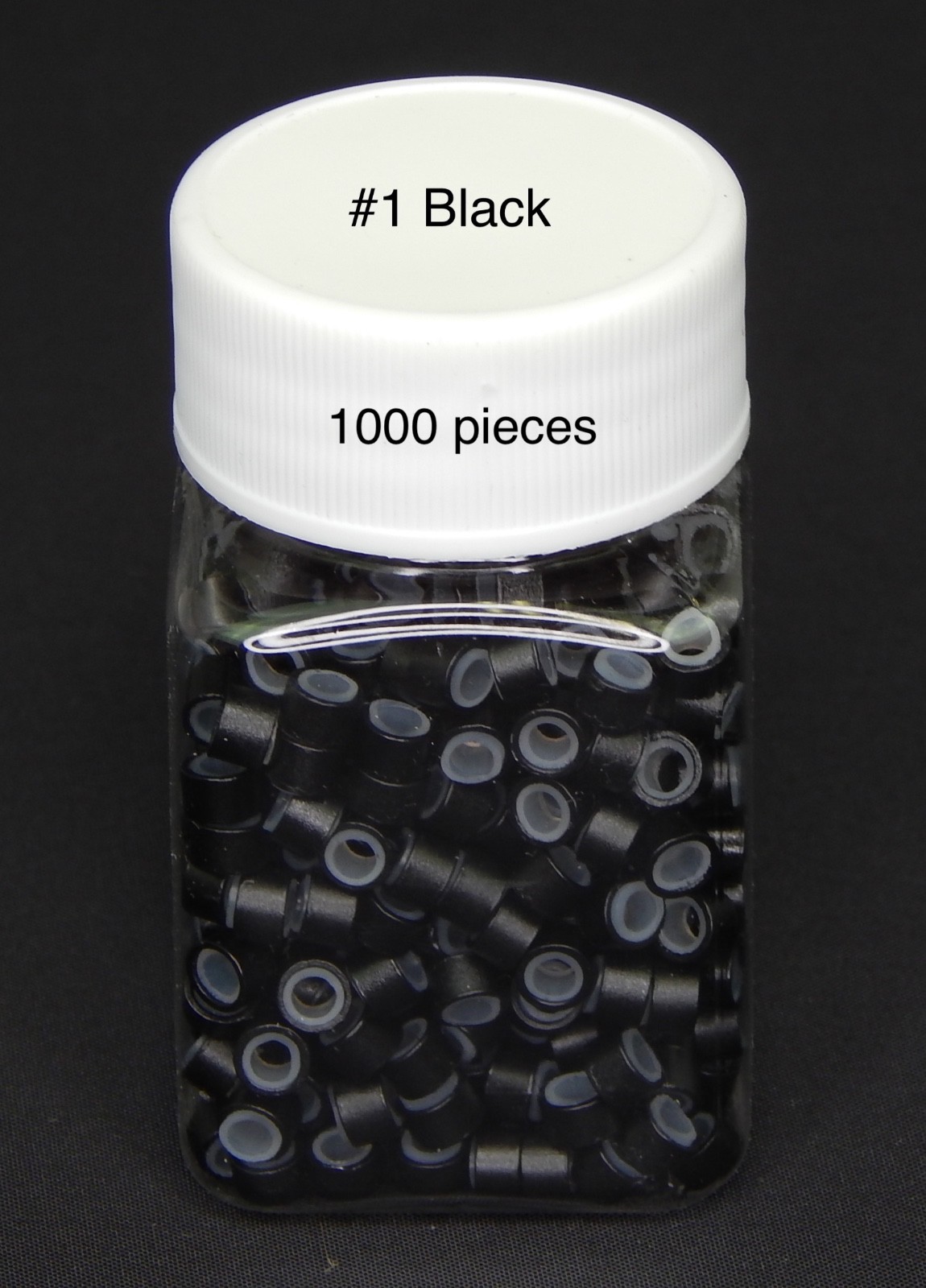 Silicone Lined Micro Rings Link Crimp Beads for Feather Hair Extension 1000 Pcs