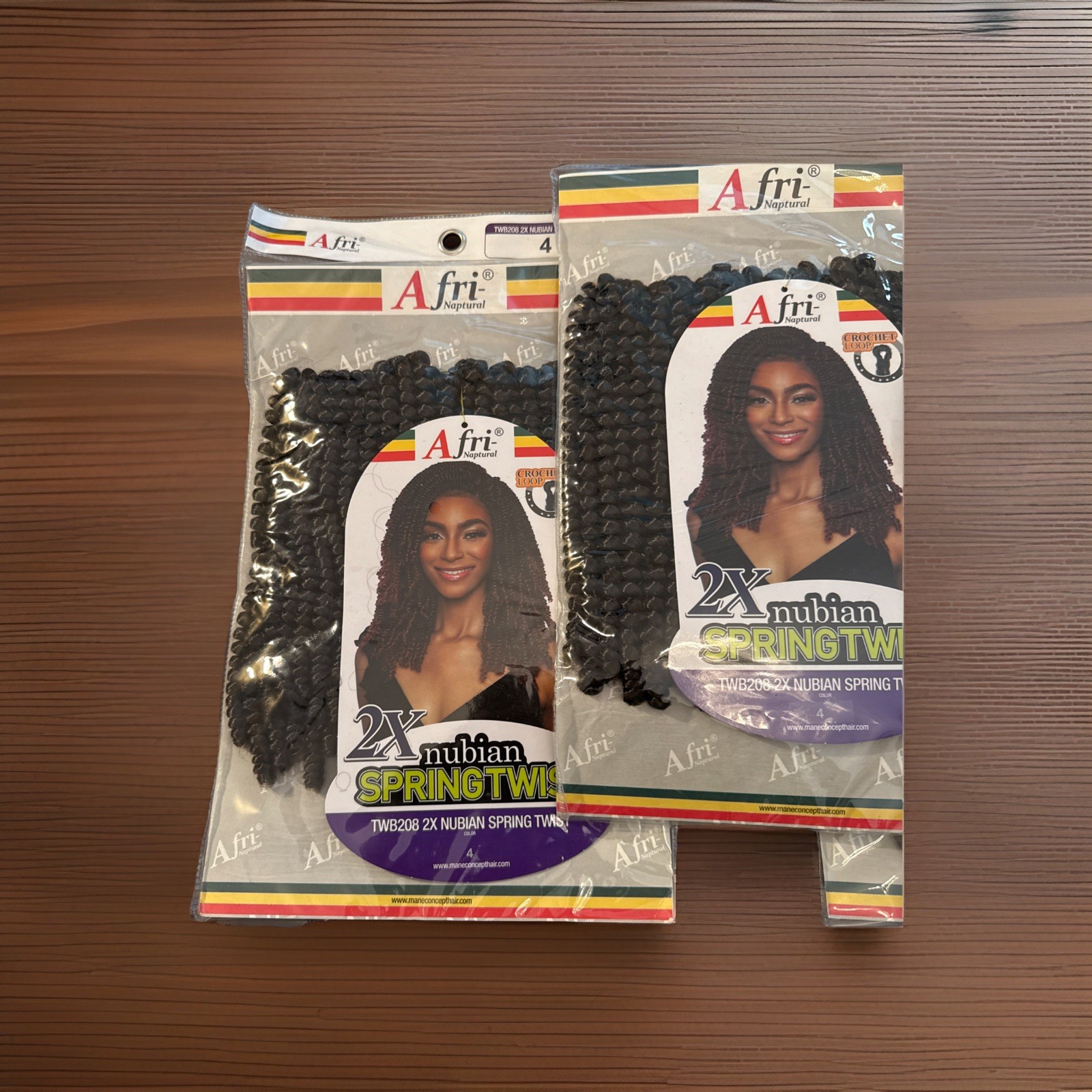 African Naptural Nubian Spring Crochet Loop Color 4, Hair. 5-packs. New Packs