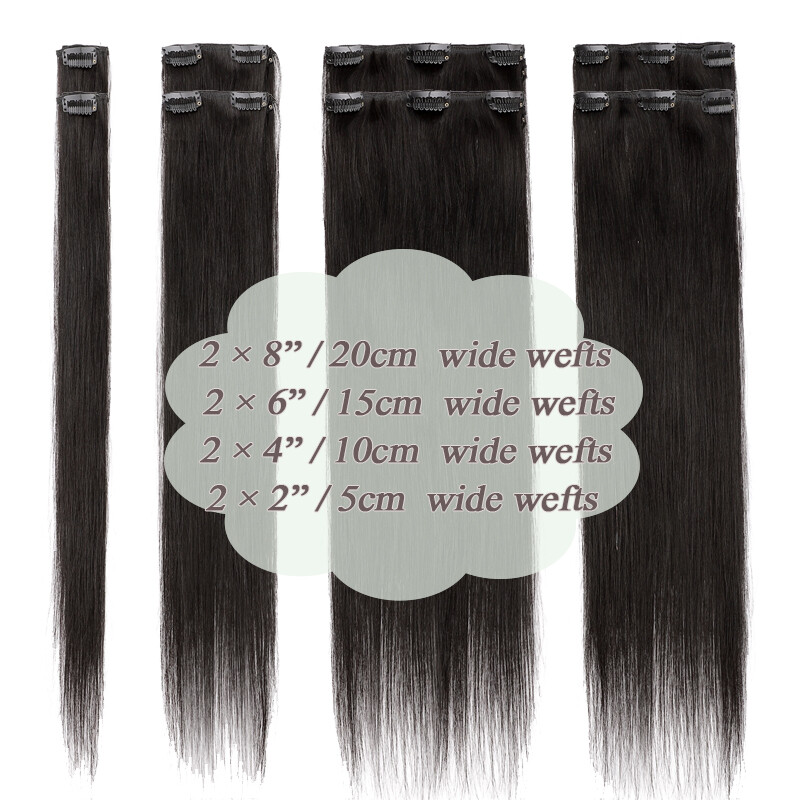 8PCS 18CLIP Clip In Real Human Remy Hair Extension Full Head Remi Highlight Hair