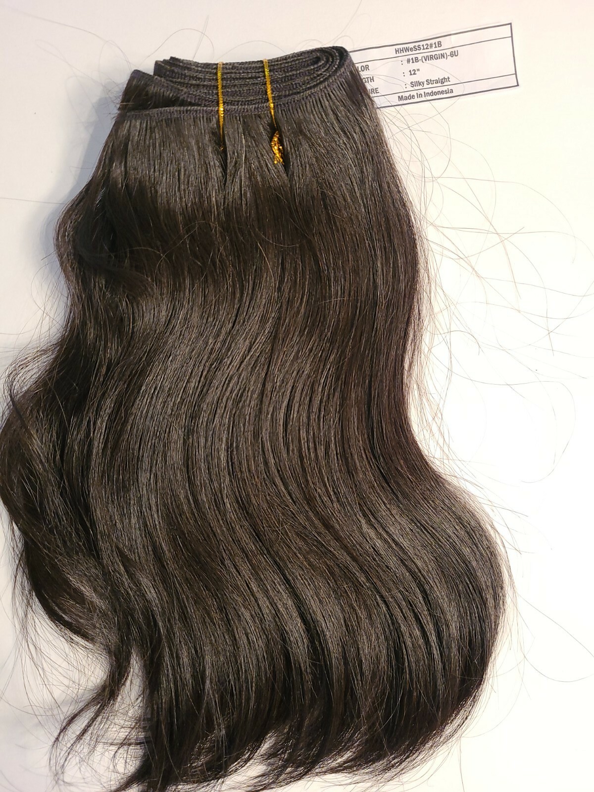 Human Hair #1B-(VIRGIN) 12″ Wig Sew In Bundle Made In INDONESIA