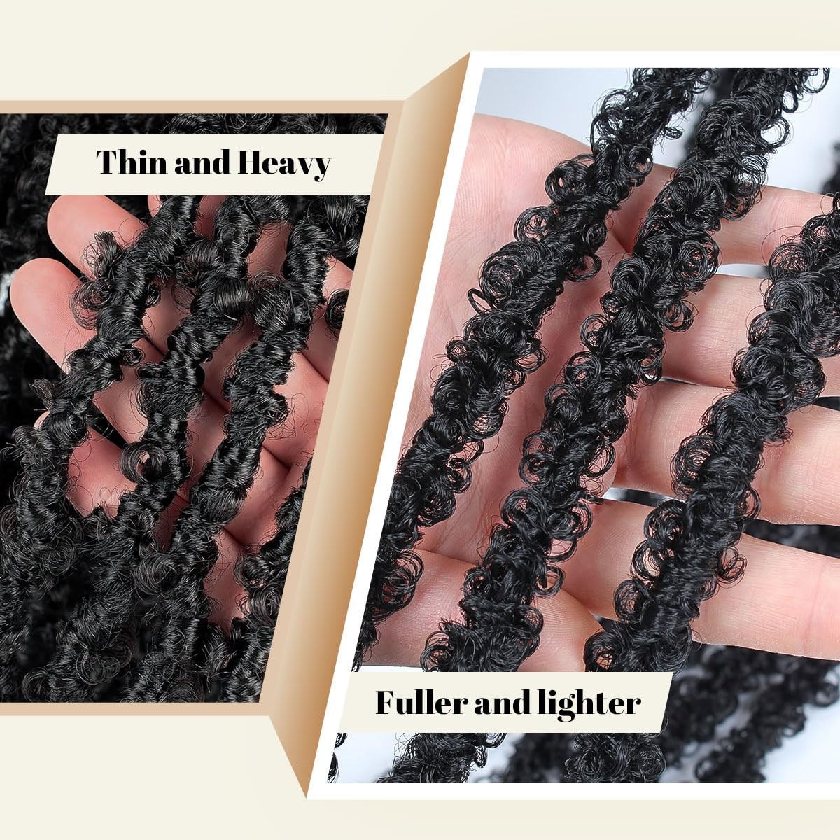 36 Inch Distressed Butterfly Locs Crochet Hair, 8 Packs Pre Looped Thick Distres