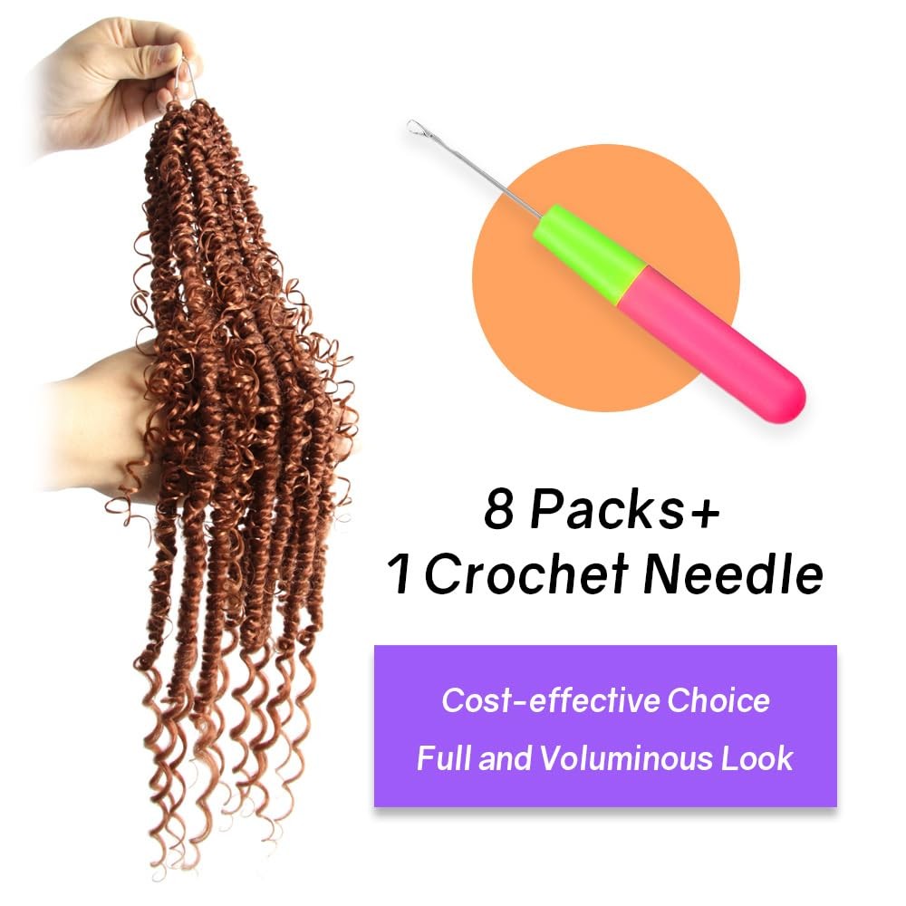 Locsbyhand Boho Crochet Passion Twist Hair Pre Looped 18 Inch Goddess Passion