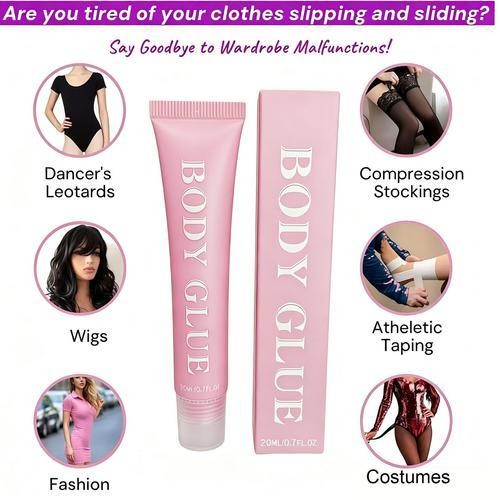Body Glue – Clear Invisible Body Glue For Clothes & Compression Stockings, 20ML