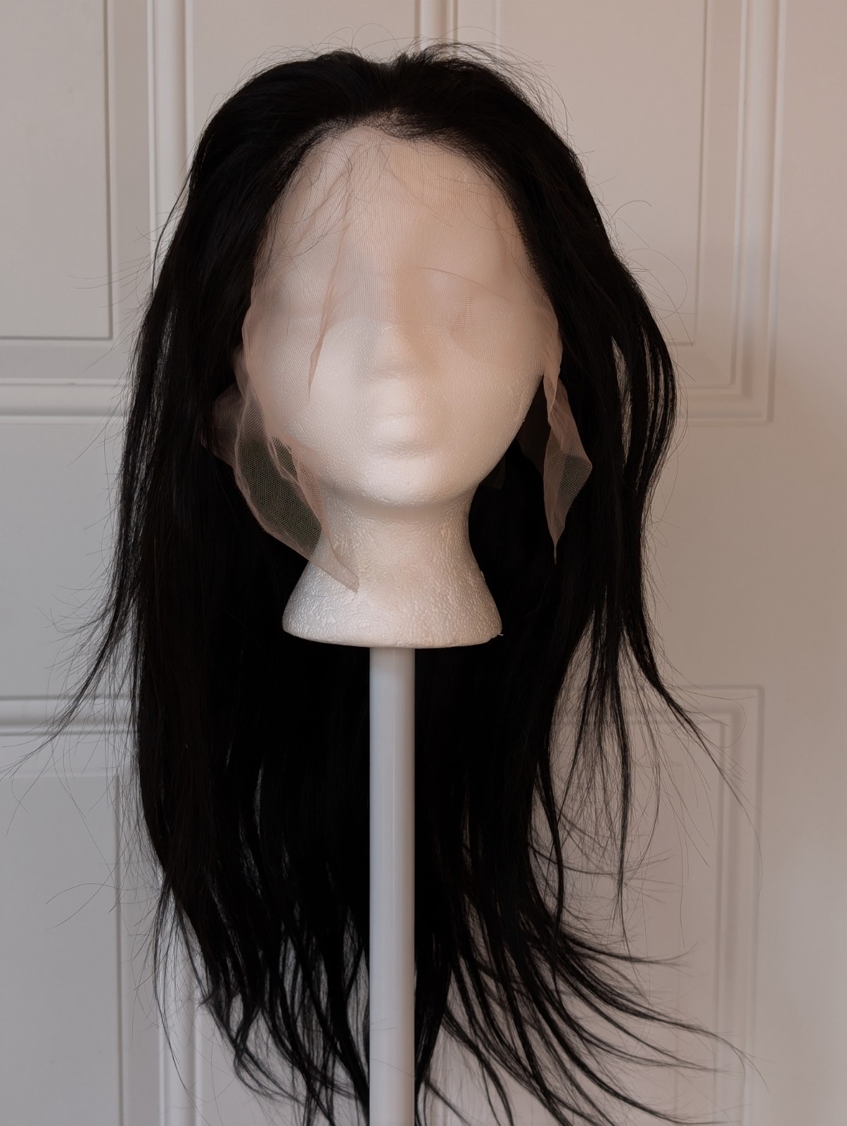26” Straight Very Dark Brown/Black Wig Lace Front Adjustable Cap NWOT