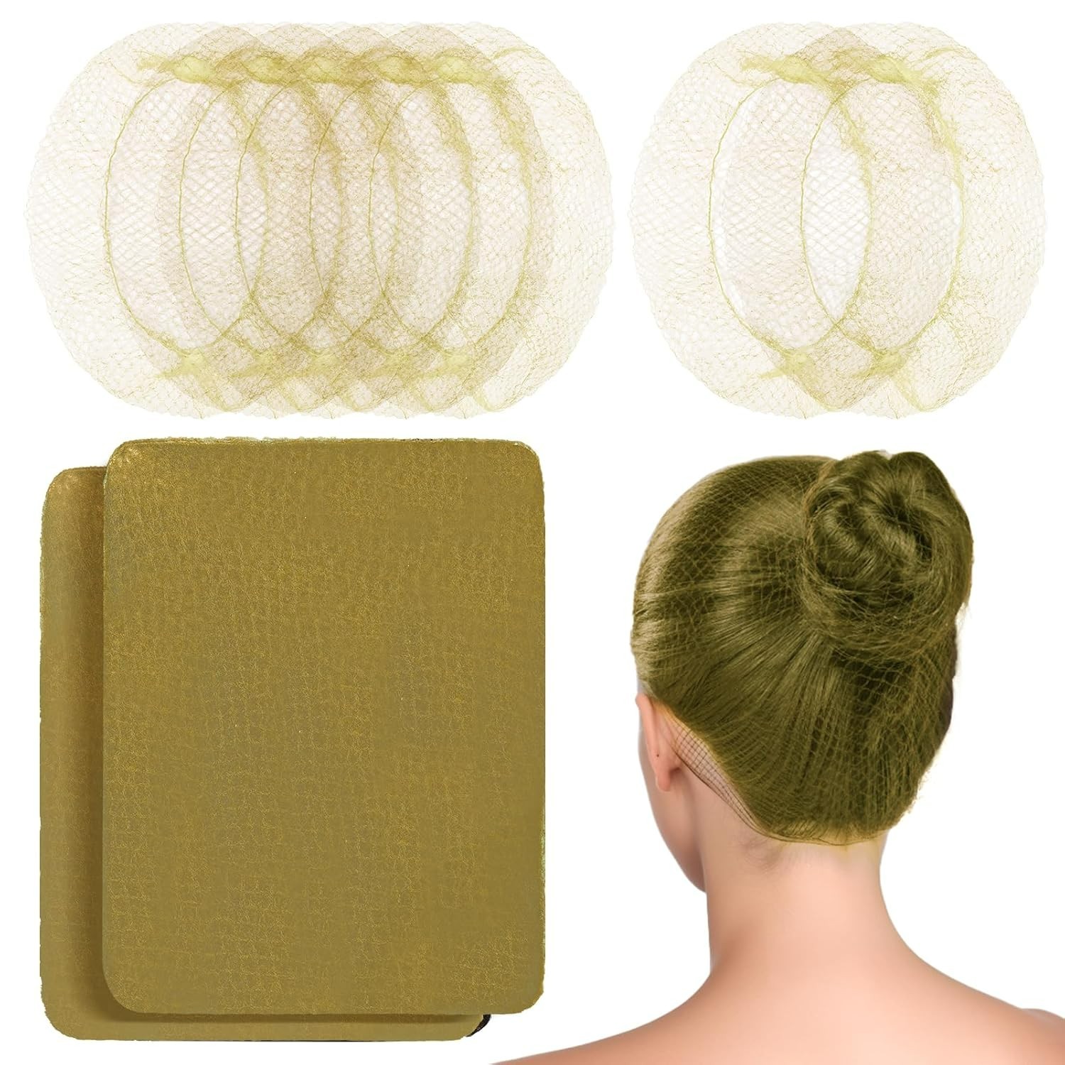 Blonde Hair Nets, 24” Invisible Nylon Hair Nets for Women and Men, Hair Net f…