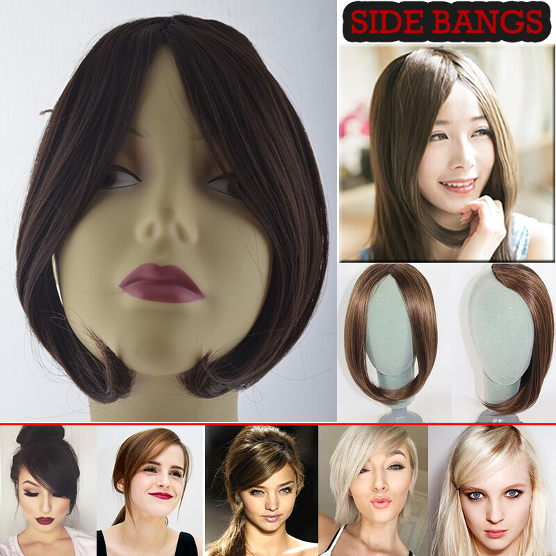 Real Natural Bangs Hair Peices Fringes Clip In Hair Extensions Thick As Human R2