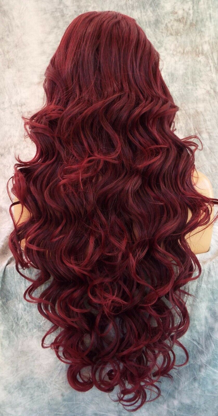 sepia Long 25 inch Wavy Lace Front Wig T1B.Burgundy Gorgeous New with Tags