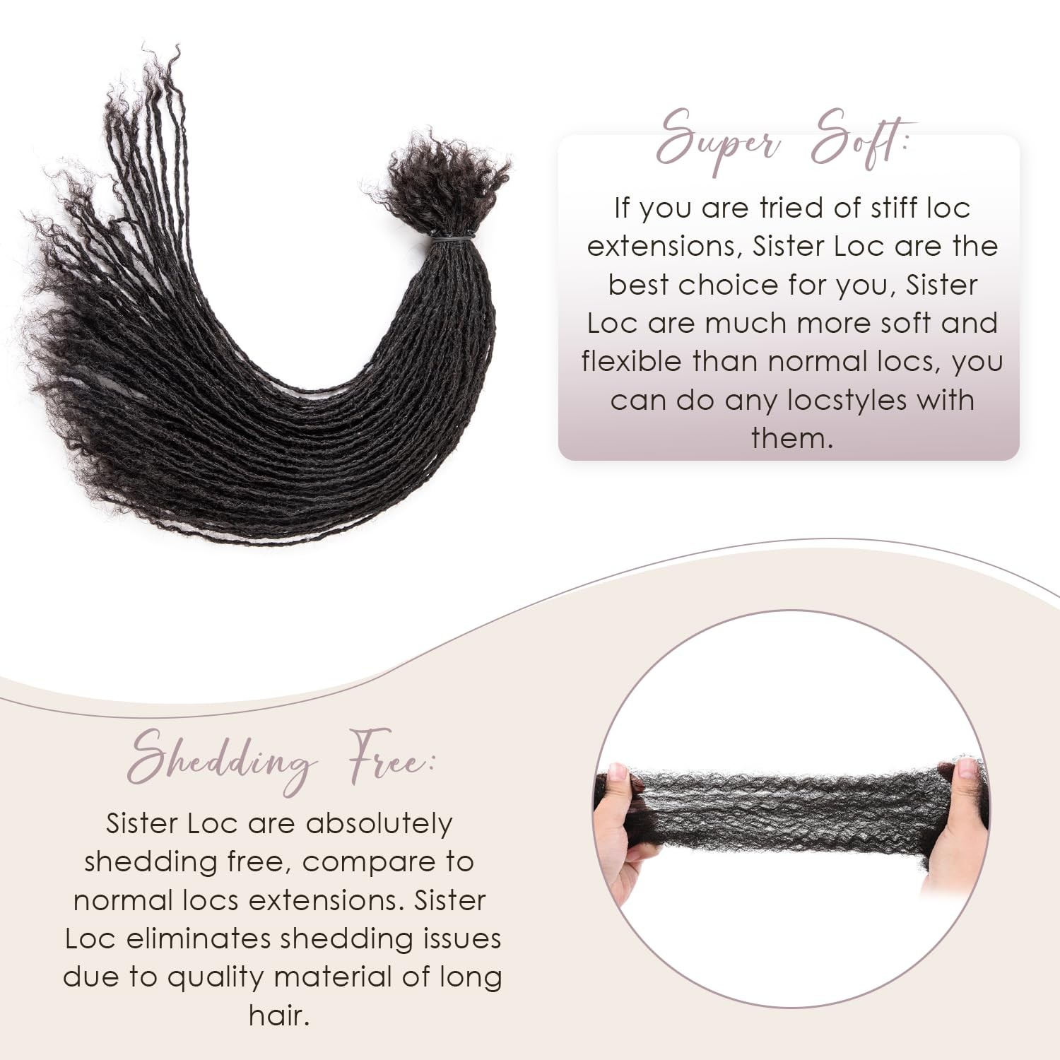 Originea Sister Locs Extensions Human Hair Curly Tips Permanent Micro Locs
