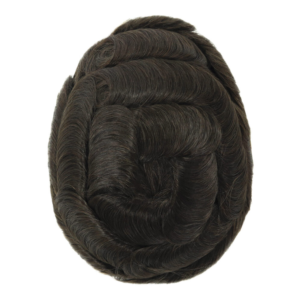 Australia Men Toupee Hairpiece French Lace Hair System Replacement Poly Skin Wig