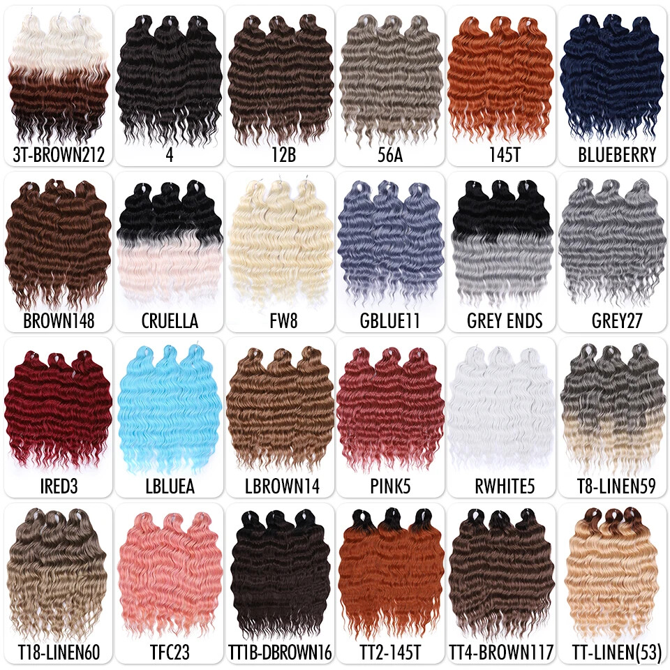 Anna Hair Synthetic Loose Deep Wave Braiding Hair Extensions 24 Inch Water Wave