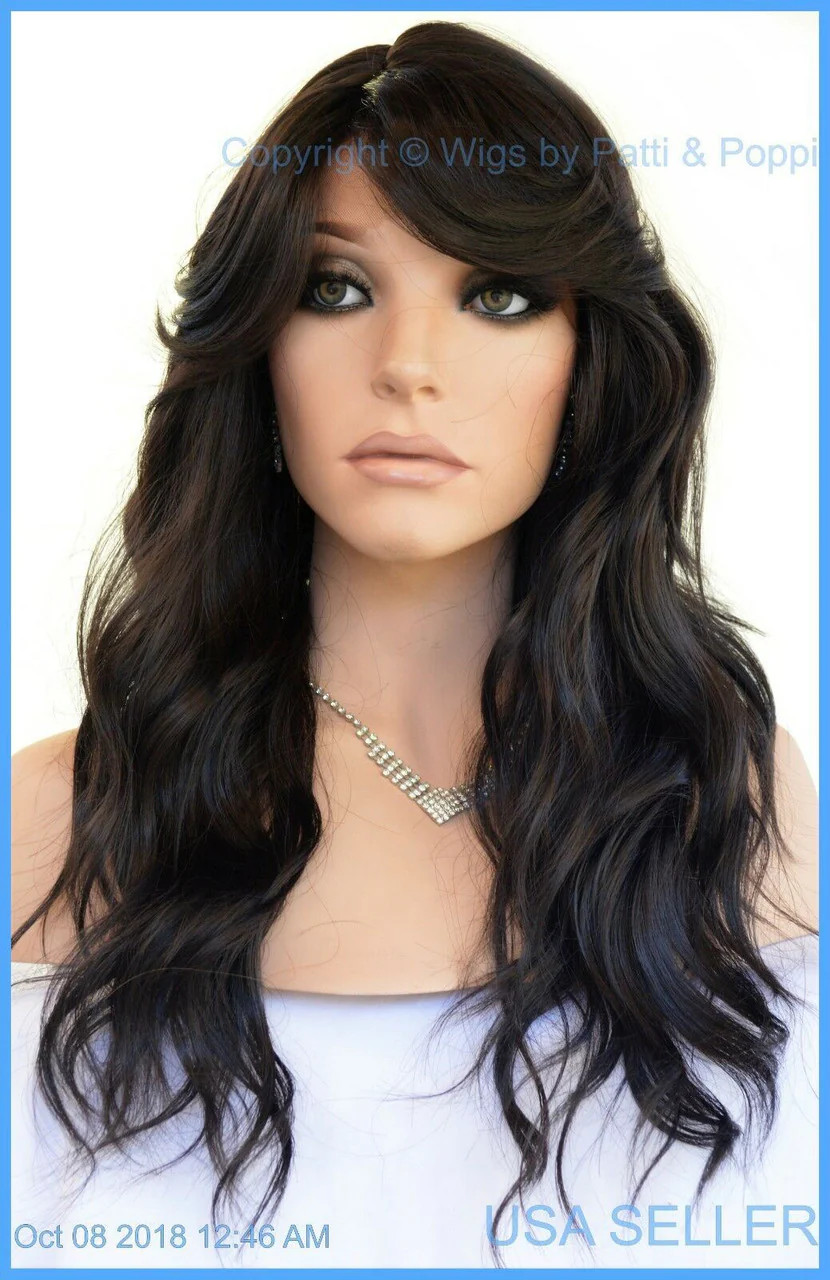 LACE FRONT HAND TIED EAR TO EAR LACE HEAT FRIENDLY COLOR #2 WIG USA SELLER 1314