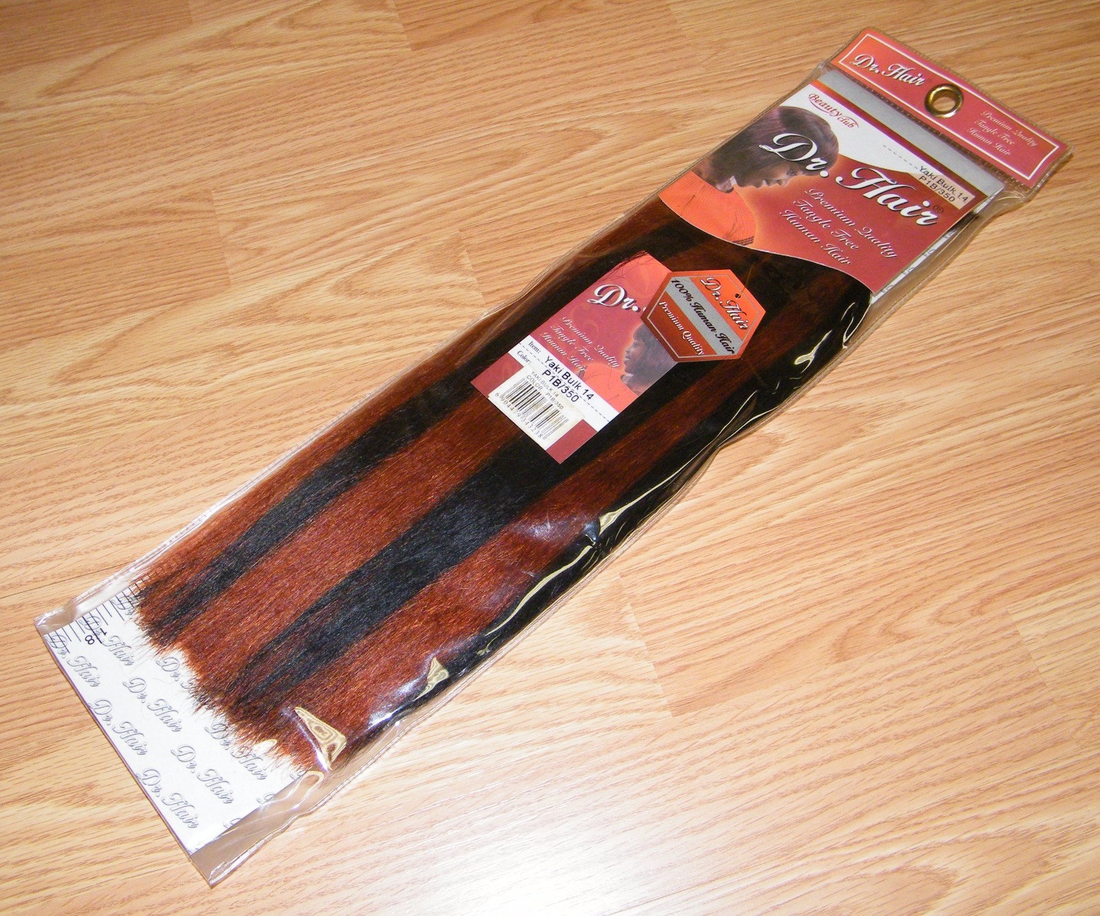 Dr. Hair Beauty Club Yaki Bulk 14 (P1B/350) Copper 100% Human Hair Extensions