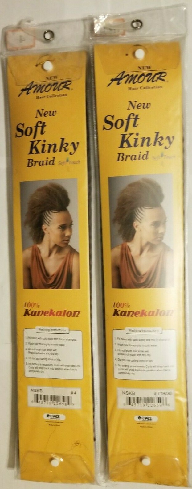 Amour New Soft Kinky Braid – Kanekalon. LONG HAIR EXTENSIONS – Color 4 or T1B/30