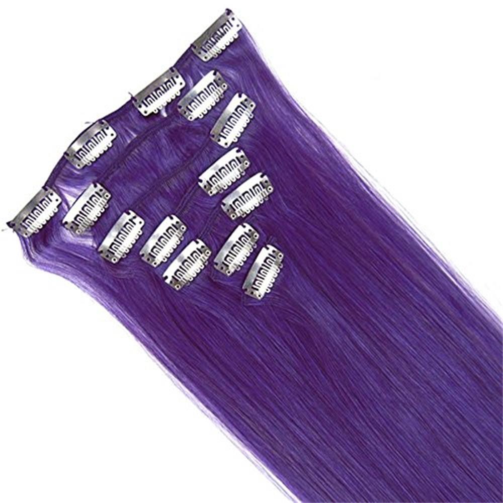 Double Weft Clip In Real Remy Human Hair Extensions Full Head Thick for Women