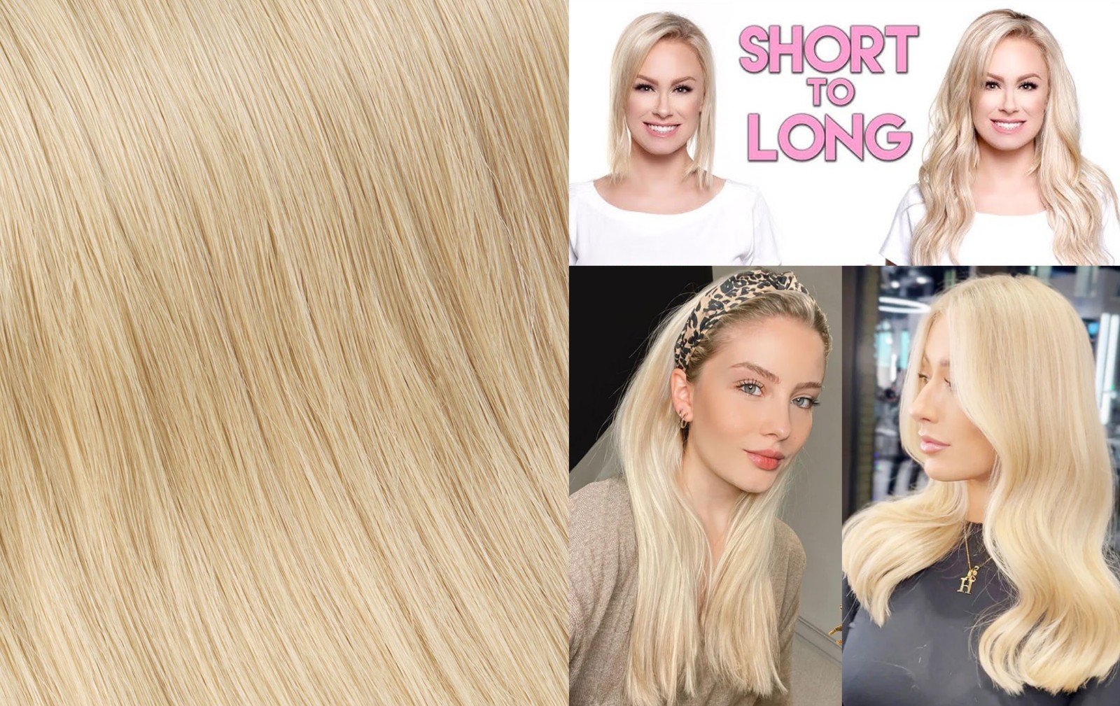 HIDDEN CROWN 18″ CLIP IN LIGHT BEIGE BLONDE HAIR #22 3 EXTENSIONS ORIGINAL NWT