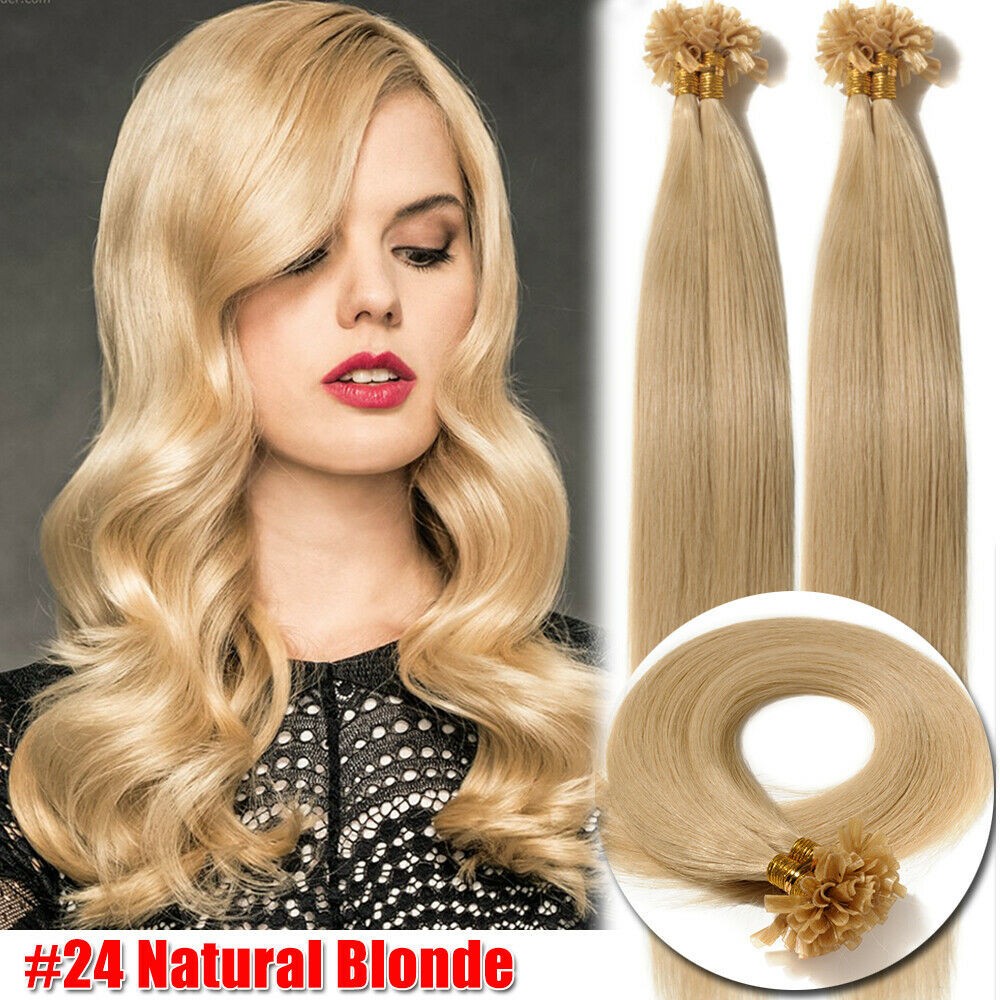 100PCS Keratin Bonded U Tip Human Hair Extensions Double Drawn European Hair 1g