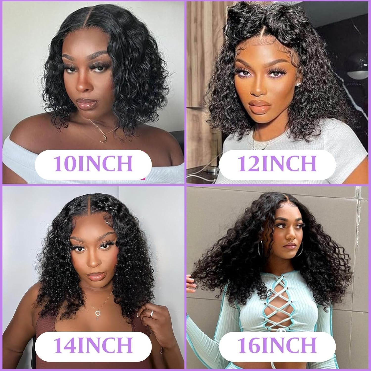 Short Bob Wigs Curly Bob Wig Human Hair 13×4 HD Lace Front Wigs for Women